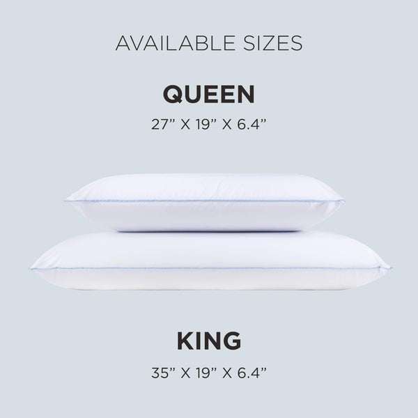 Dual Cooling Memory Foam Bed Pillow 2-Pack
