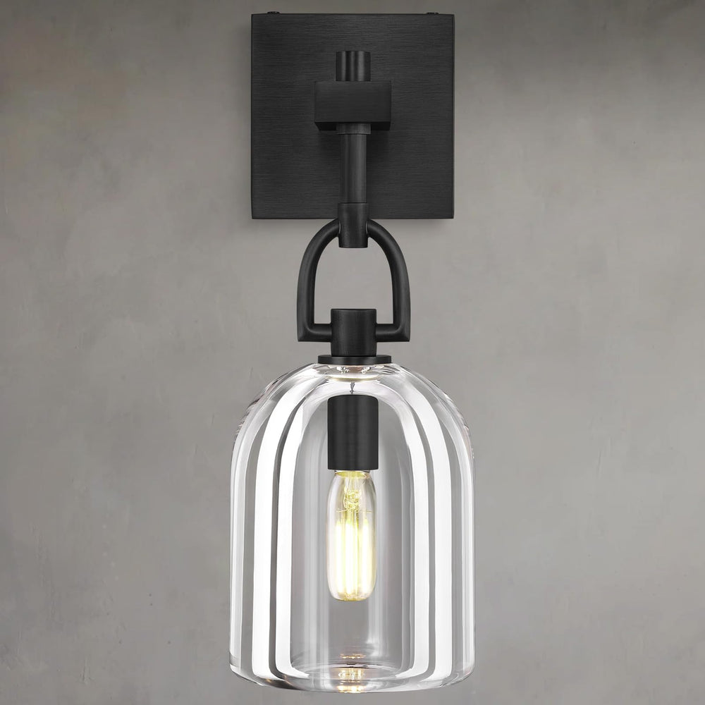 K9 Crystal Wall Sconce with Brass Frame