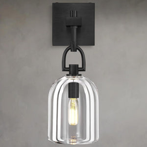 K9 Crystal Wall Sconce with Brass Frame