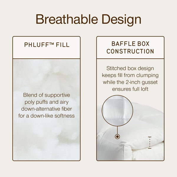 Down Alternative Mattress Topper — Plush Baffle Box with 2-Inch Gusset