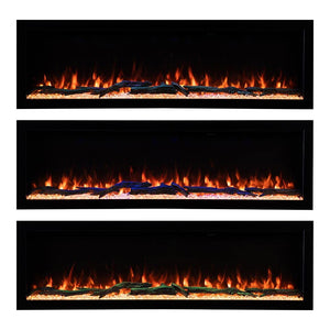 72-Inch Linear Electric Fireplace – Wall Mount & Recessed