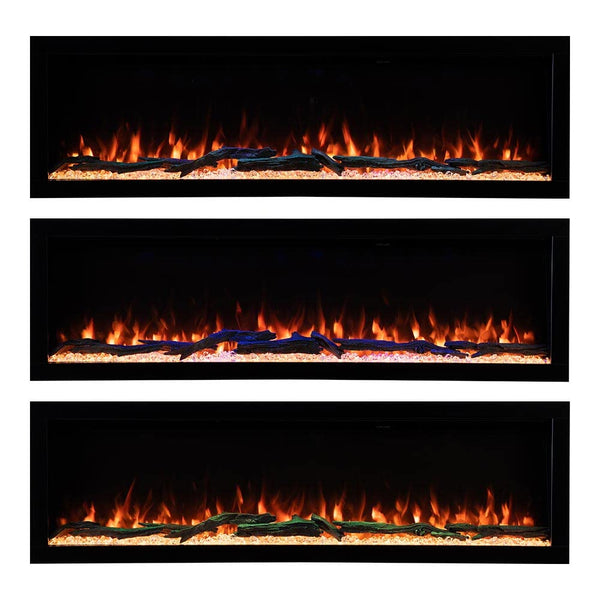 72-Inch Linear Electric Fireplace – Wall Mount & Recessed