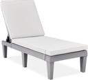 Outdoor Chaise Lounge Chair with Adjustable Backrest & Cushion
