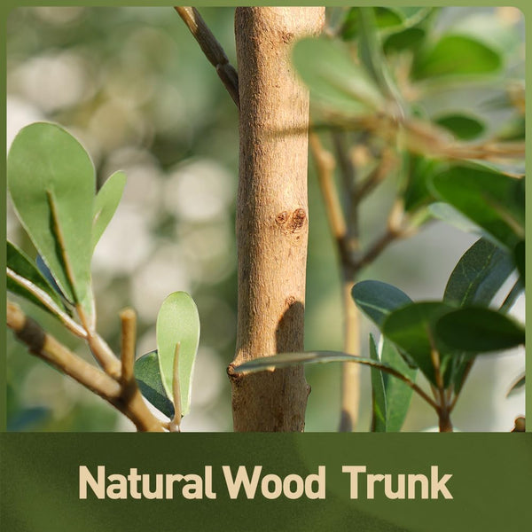 Artificial Olive Tree with Real Wood Trunk