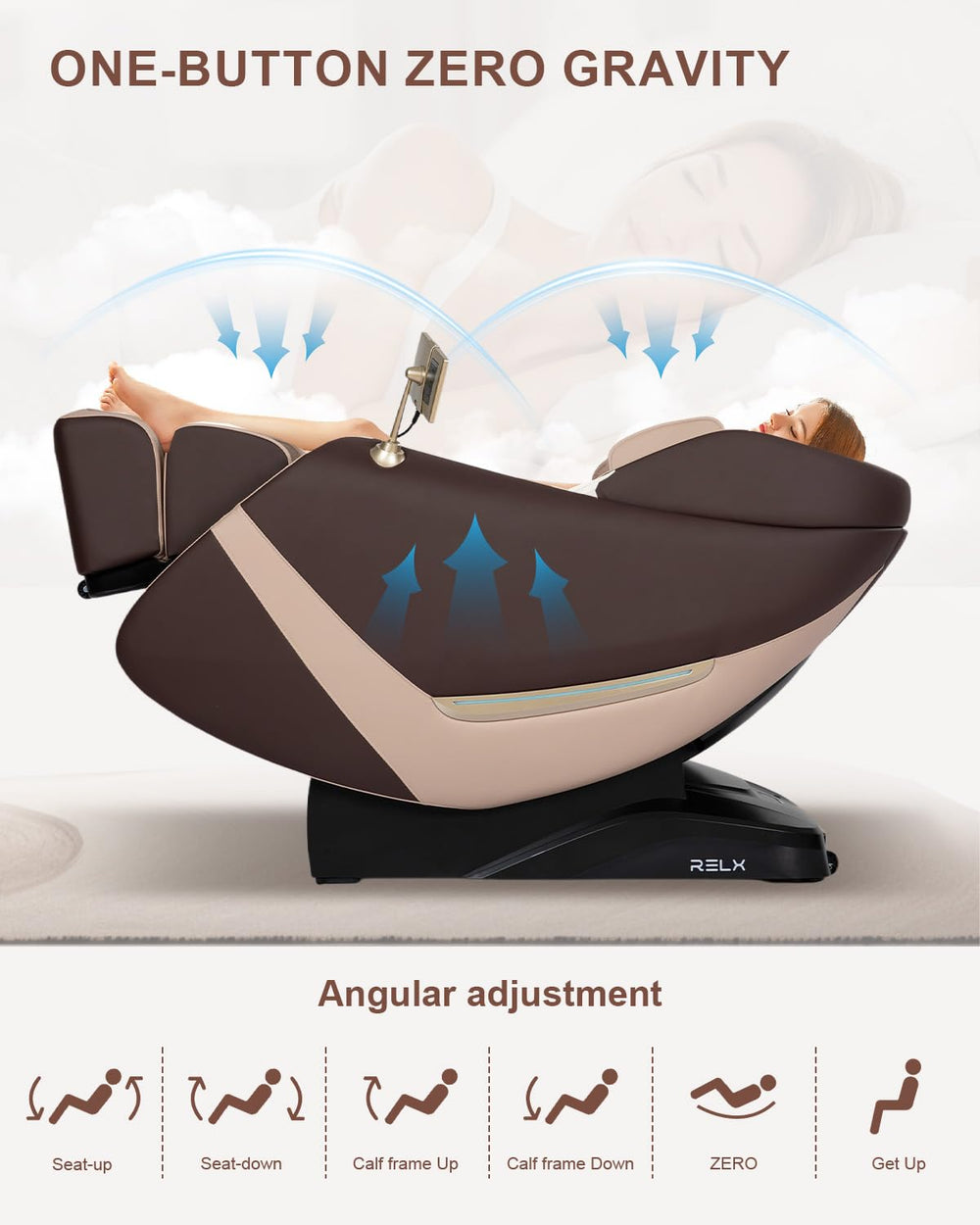 Full Body Zero Gravity Massage Chair with SL-Track, AI Control & Foot Rollers