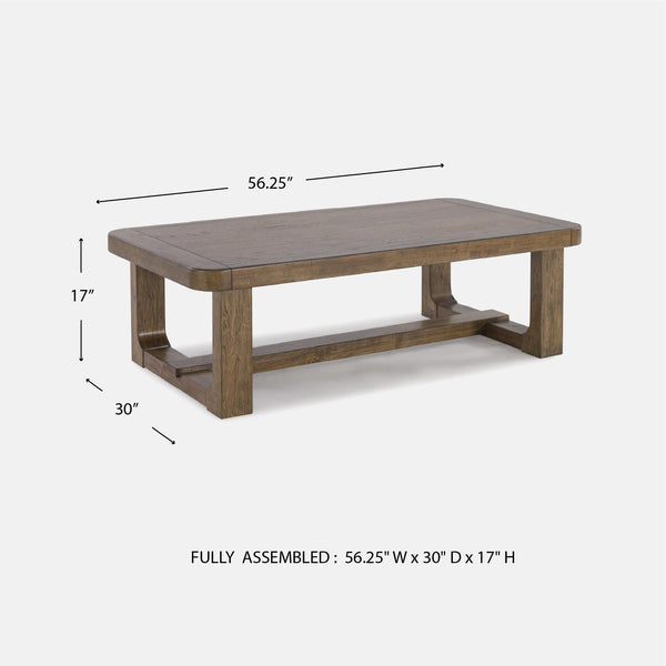 Light Brown Rectangular Coffee Table