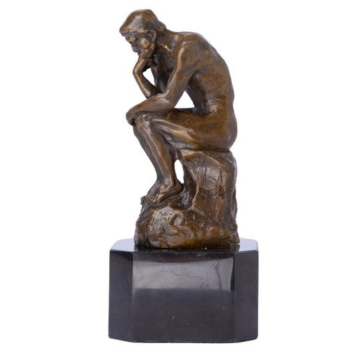 The Thinker Bronze Sculpture Figurine – Decorative Collectible Statue for Home & Office