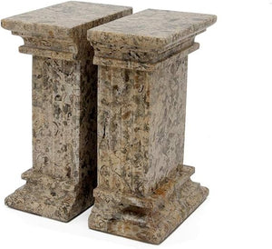 Marble Bookends Set – Hand Carved, Polished Stone with Non-Slip Base