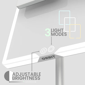 LED Vanity Mirror with Lights & 7X Magnification – Dimmable USB-C Rechargeable Tabletop Mirror