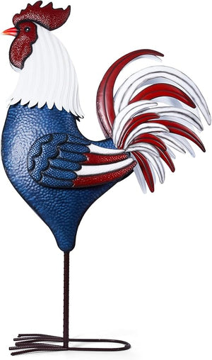 63-Inch Metal Rooster Yard Decoration
