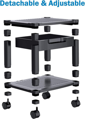Printer Stand with Cable Management & Storage Drawer