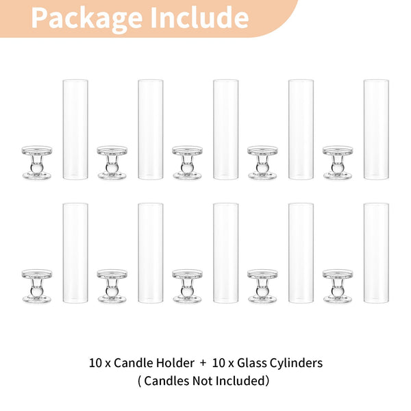 Glass Hurricane Candle Holders for Pillar & Taper Candles