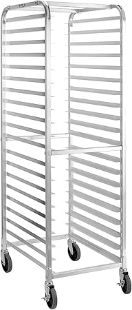 20-Tier Aluminum Bun Pan Rack with Wheels
