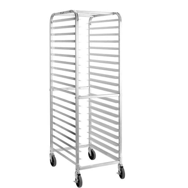 20-Tier Aluminum Bun Pan Rack with Wheels