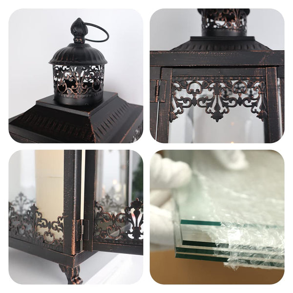 Decorative Outdoor & Indoor Candle Lanterns Set of 2