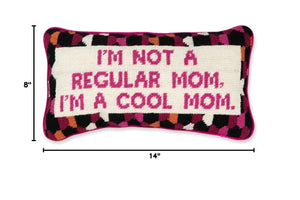 Needlepoint Throw Pillow – Wool Embroidered Accent Pillow