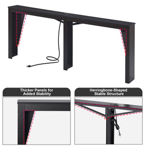 Narrow Console Table with Power Outlets & USB Ports