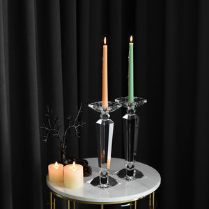 K9 Crystal Candle Holders Set of 2 — Taper & Pillar Candlestick Holders