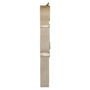 Distressed Grey Wood Grandfather Wall Clock