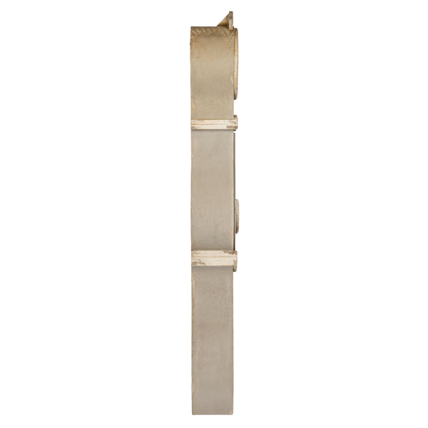 Distressed Grey Wood Grandfather Wall Clock