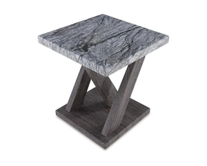 Contemporary Faux Marble Occasional Table Set of 3 with Casters
