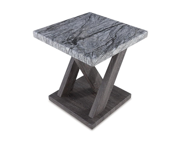 Contemporary Faux Marble Occasional Table Set of 3 with Casters