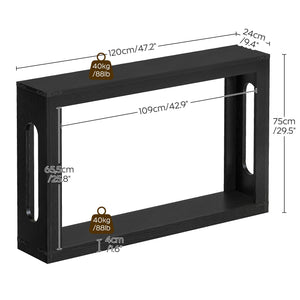 Farmhouse Console Table with Storage Shelf