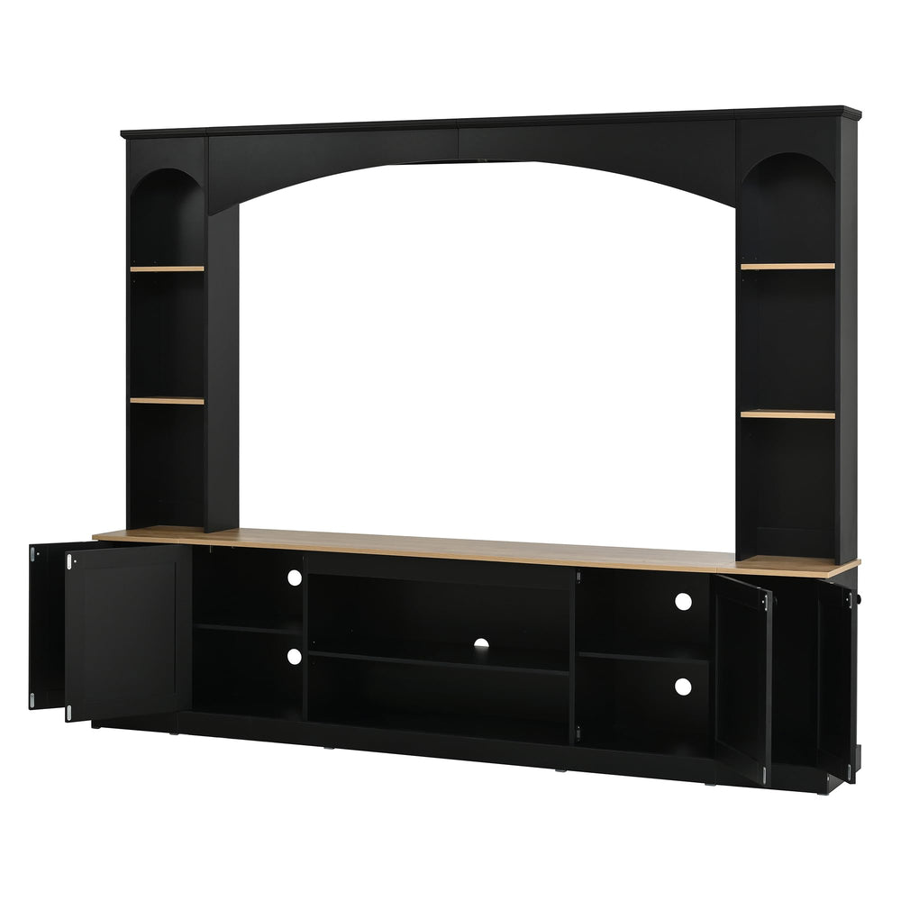 91" Arched Entertainment Center Wall Unit