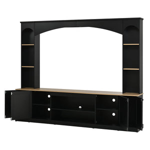91" Arched Entertainment Center Wall Unit