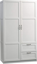 Wardrobe Storage Cabinet with Drawers and Hanging Rail