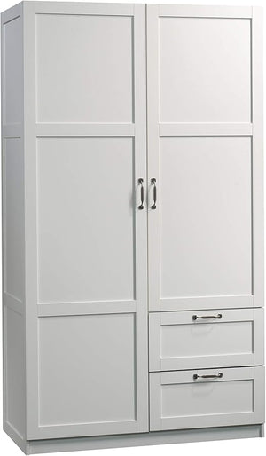 Wardrobe Storage Cabinet with Drawers and Hanging Rail