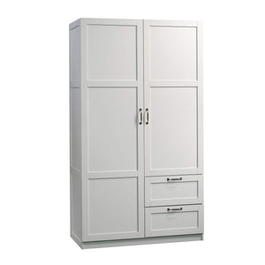 Multipurpose Armoire Wardrobe Storage Cabinet with Drawers & Hanging Rail