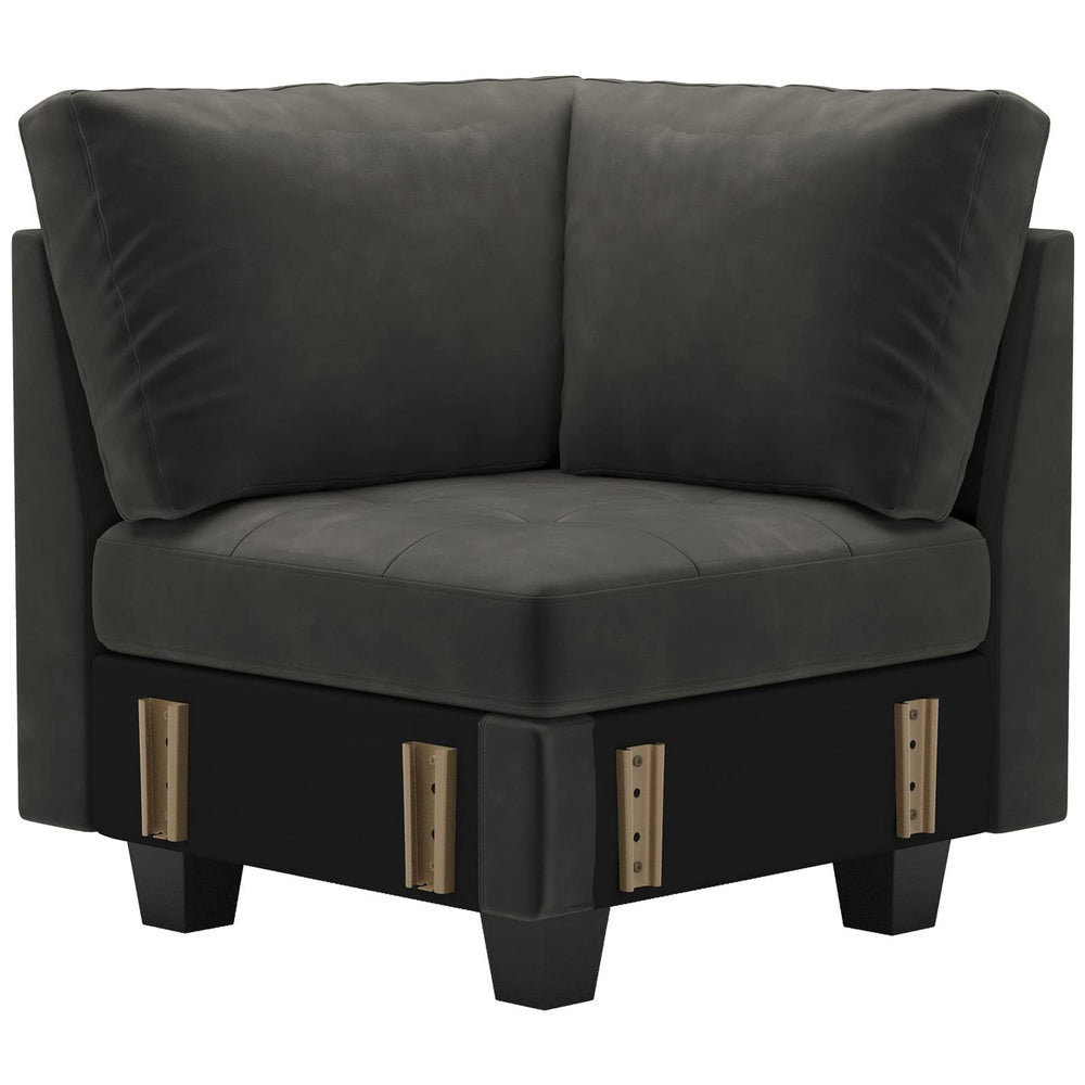 Velvet Corner Seat Module for Modular Sectional Sofa
