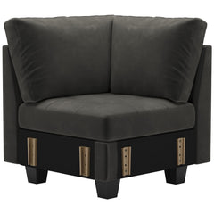 Velvet Corner Seat Module for Modular Sectional Sofa