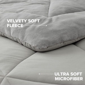 Reversible Comforter Set with Down Alternative Fill & Pillow Shams