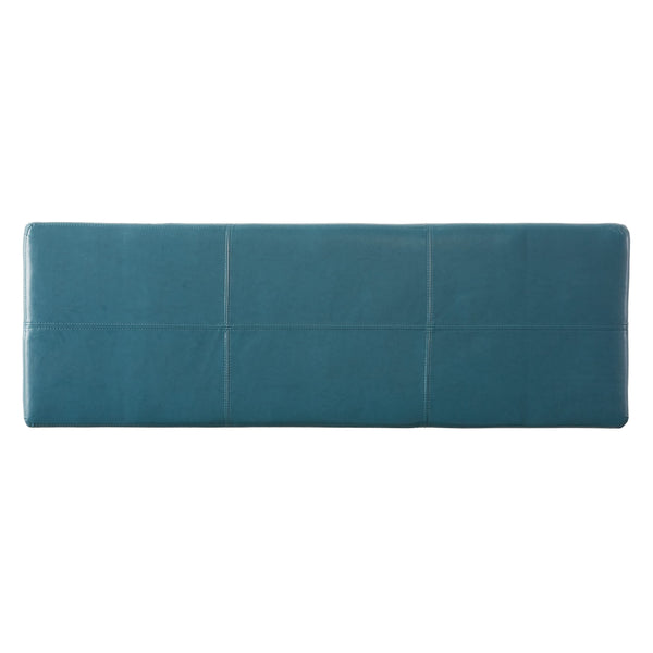 Teal PU Storage Ottoman Bench