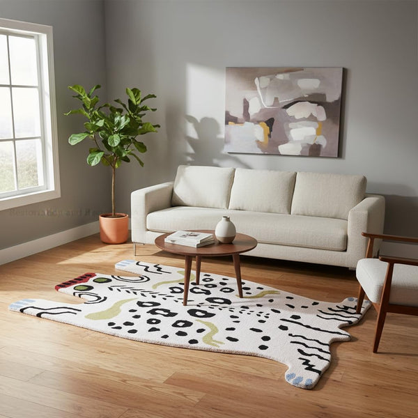Handmade Tibetan Tiger Wool Area Rug