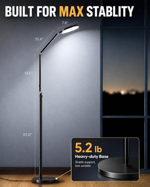 LED Floor Lamp 69" – 30 Modes, CRI 97+, Touch & Remote