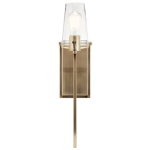 1-Light Wall Sconce with Clear Seeded Glass – Champagne Bronze