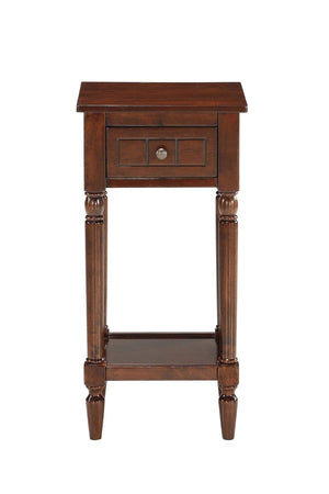 French Country 1-Drawer Accent End Table with Shelf