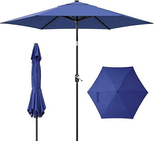 9 Ft Patio Umbrella with Push Button Tilt & UV Protection
