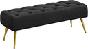 Upholstered Ottoman Bench with Metal Legs