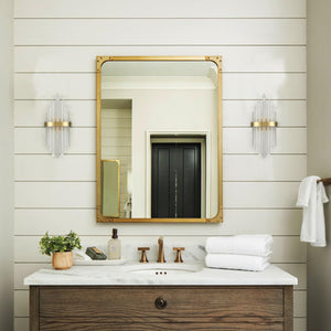 Gold Crystal Wall Sconces Set of 2 – Modern Vanity Light Fixtures