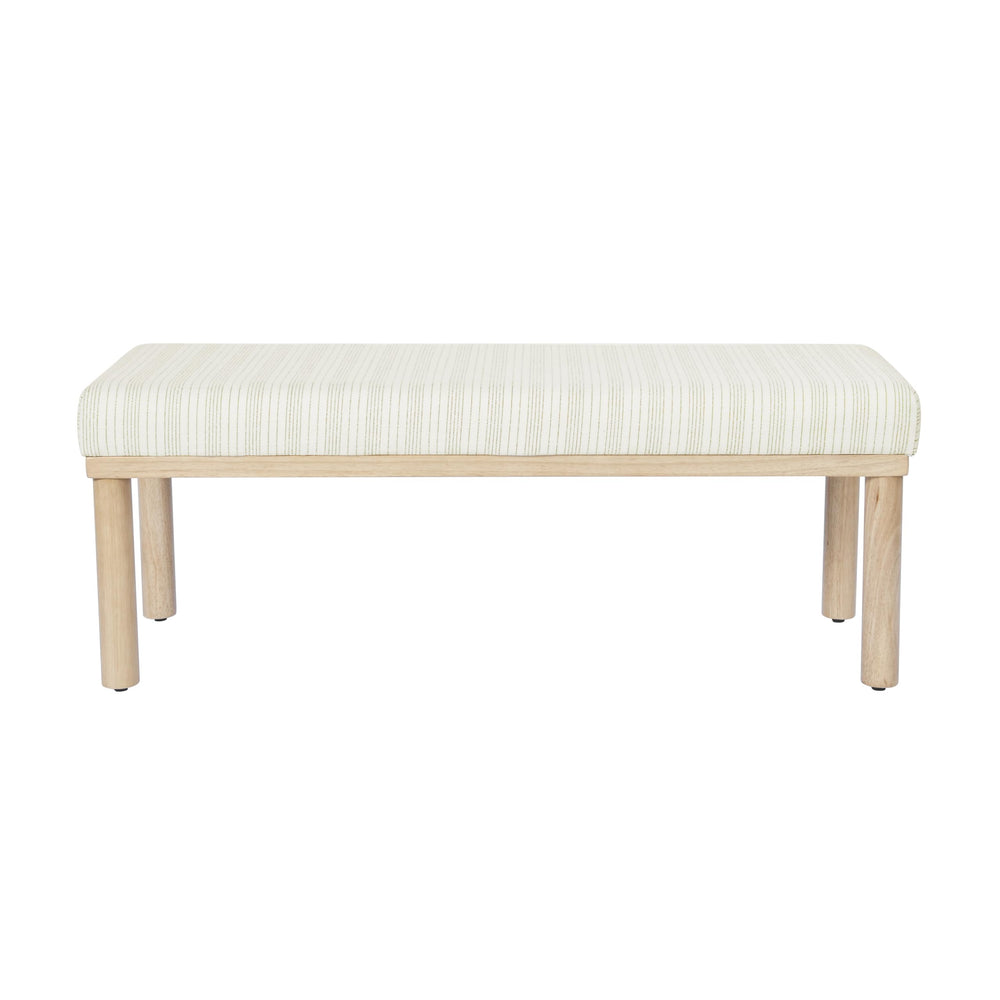 Upholstered Accent Bench with Wood Legs