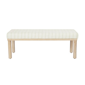 Upholstered Accent Bench with Wood Legs