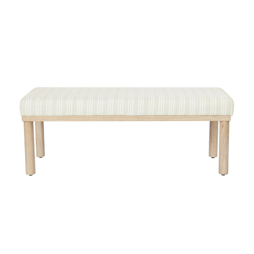 Upholstered Accent Bench with Wood Legs