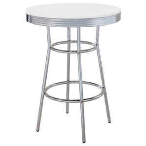 Retro Chrome 3-Piece Pub Bar Set