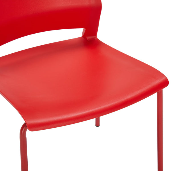 Stackable Chairs Set of 4 with Metal Frame