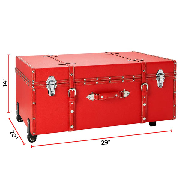 Wheeled Storage Trunk – Red