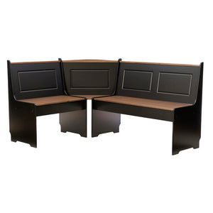 3-Piece Breakfast Nook Dining Set with Hidden Storage Benches